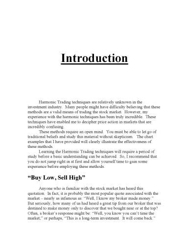 The Harmonic Trader 2 Edition Scott M Carney