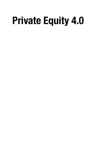 Private Equity 40 Reinventing Value Creation 1st Edition Benot Leleux