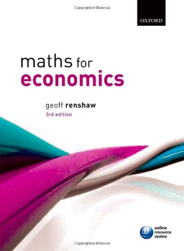 Maths For Economics 3rd Edition Geoff Renshaw