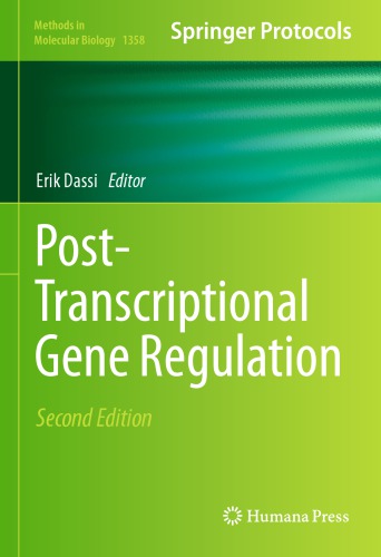 Posttranscriptional Gene Regulation 2nd Ed 2016 Erik Dassi
