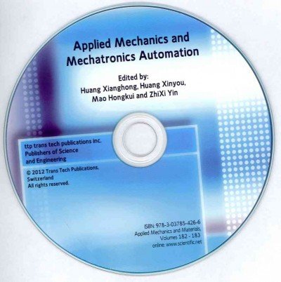 Applied Mechanics And Mechatronics Automation Cdr Huang Xianghong