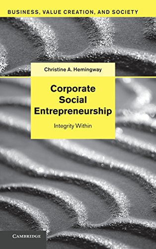 Corporate Social Entrepreneurship Integrity Within Dr Christine A Hemingway