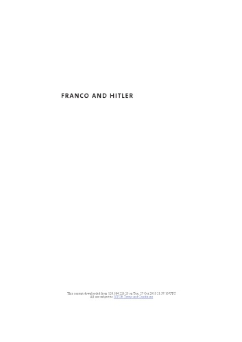 Franco And Hitler Spain Germany And World War Ii Stanley G Payne