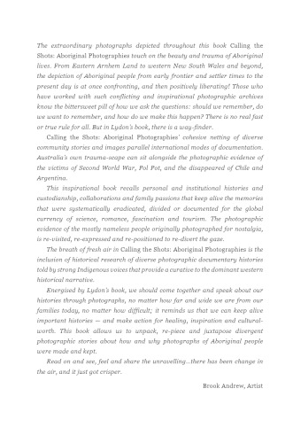 Calling The Shots Aboriginal Photographies Jane Lydon Ed
