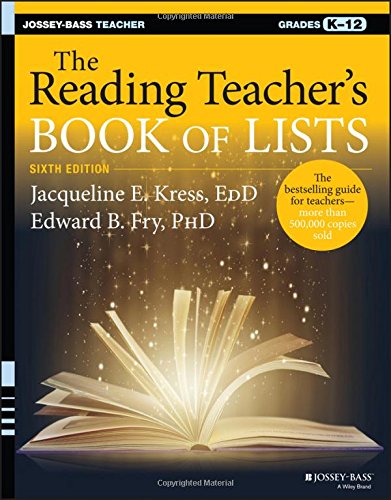 The Reading Teachers Book Of Lists 6th Edition Jacqueline E Kress