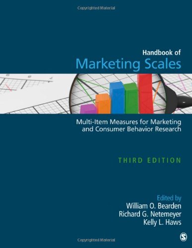 Handbook Of Marketing Scales Multiitem Measures For Marketing And Consumer Behavior Research 3rd Edition William O Bearden