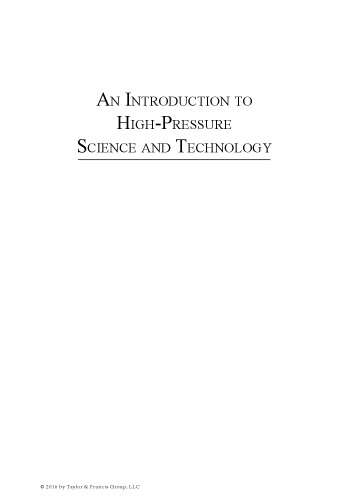 Introduction To Highpressure Science And Technology Recio Jose Manuel