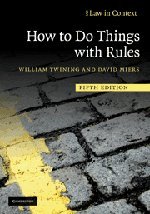 How To Do Things With Rules 5th Edition William Twining David Miers