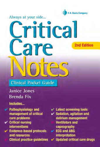 Critical Care Notes Clinical Pocket Guide 2nd Edition Janice Jones