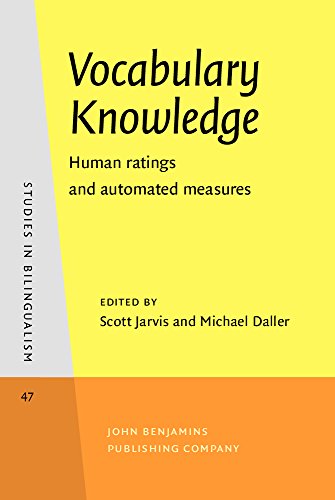Vocabulary Knowledge Human Ratings And Automated Measures Scott Jarvis