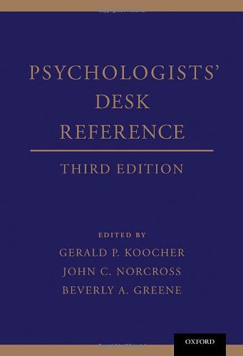Psychologists Desk Reference 3rd Edition G P Koocher J C Norcross