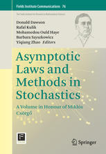 Asymptotic Laws And Methods In Stochastics A Volume In Honour Of Mikls Csrg 1st Edition Donald Dawson