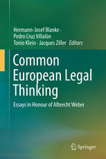 Common European Legal Thinking Essays In Honour Of Albrecht Weber 1st Edition Hermannjosef Blanke