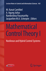 Mathematical Control Theory I Nonlinear And Hybrid Control Systems 1st Edition M Kanat Camlibel