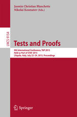 Tests And Proofs 9th International Conference Tap 2015 Held As Part Of Staf 2015 Laquila Italy July 2224 2015 Proceedings 1st Edition Jasmin Christian Blanchette