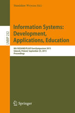 Information Systems Development Applications Education 8th Sigsandplais Eurosymposium 2015 Gdansk Poland September 25 2015 Proceedings 1st Edition Stanislaw Wrycza Eds