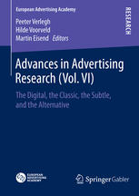 Advances In Advertising Research Vol Vi The Digital The Classic The Subtle And The Alternative 1st Edition Peeter Verlegh
