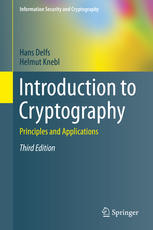 Introduction To Cryptography Principles And Applications 3rd Edition Hans Delfs