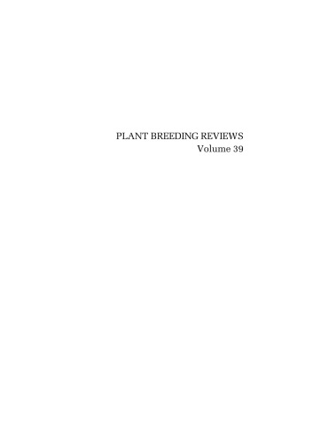 Plant Breeding Reviews 39 1st Edition Jules Janick Editor