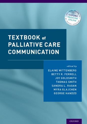 Textbook Of Palliative Care Communicaiton Elaine Wittenberg Et Al Eds