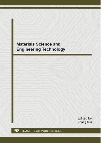 Materials Science And Engineering Technology Zhang Mei Ed