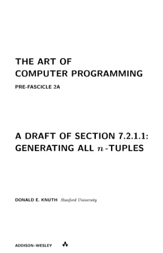 The Art Of Computer Programming Prefascicle 2a Knuth De