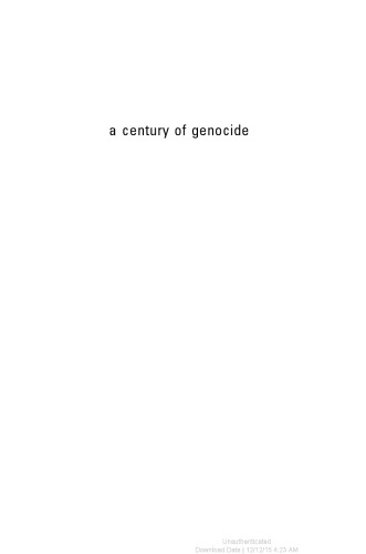 A Century Of Genocide Utopias Of Race And Nation 2nd Updated Eric D Weitz