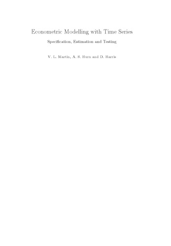 Econometric Modelling With Time Series Martin Vl Hurn As