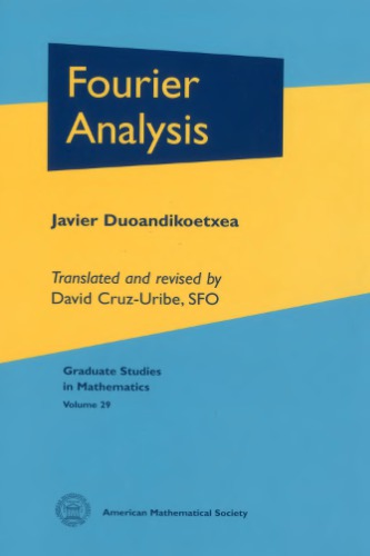 Fourier Analysis Duoandikoetxea J