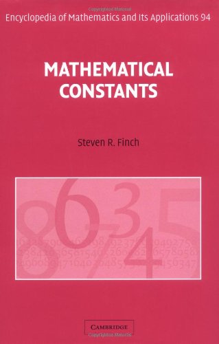 Mathematical Constants 1st Edition Steven R Finch