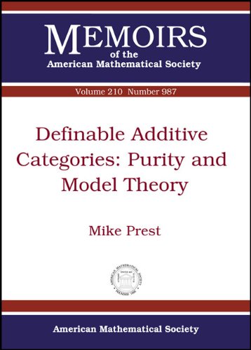 Definable Additive Categories Purity And Model Theory Mike Prest