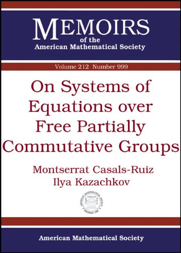 On Systems Of Equations Over Free Partially Commutative Groups Montserrat Casalsruiz