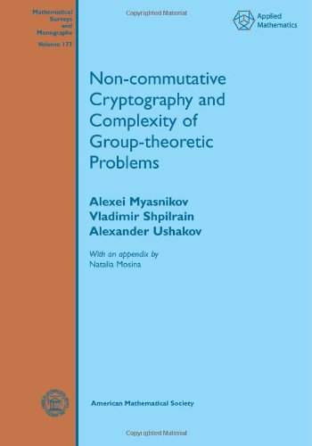 Noncommutative Cryptography And Complexity Of Grouptheoretic Problems Alexei Myasnikov