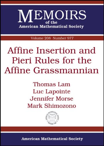 Affine Insertion And Pieri Rules For The Affine Grassmannian Thomas Lam
