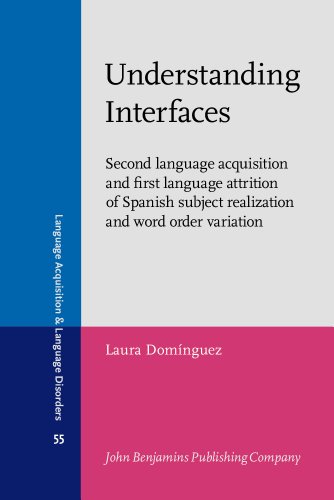 Understanding Interfaces Second Language Acquisition And First Language Attrition Of Spanish Subject Realization And Word Order Variation Laura Domnguez