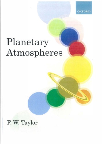 Planetary Atmospheres 1st Edition Fw Taylor