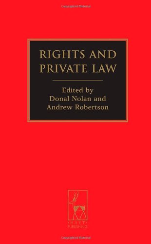 Rights And Private Law Donal Nolan Andrew Robertson