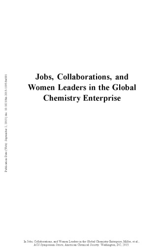Jobs Collaborations And Women Leaders Of The Global Chemistry Enterprise Cheng