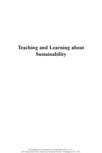 Teaching And Learning About Sustainability Levy Irvin Jay Middlecamp