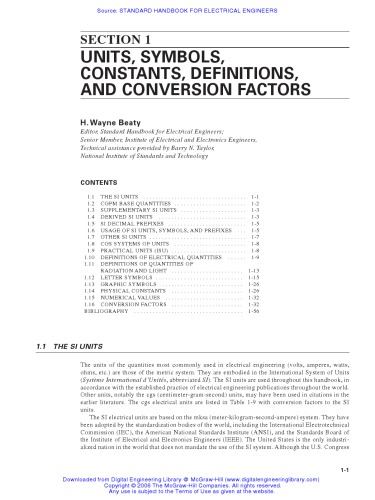 Standard Handbook For Electrical Engineers H Beaty