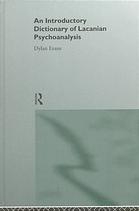 An Introductory Dictionary Of Lacanian Psychoanalysis Lacan Jacques Evans