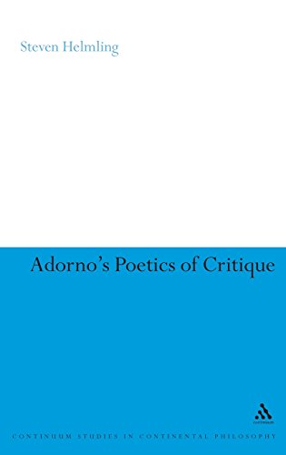 Adornos Poetics Of Critique 1st Edition Helmling Steven Adorno