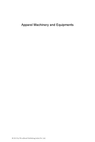 Apparel Machinery And Equipments Rathinamoorthy R Surjit R