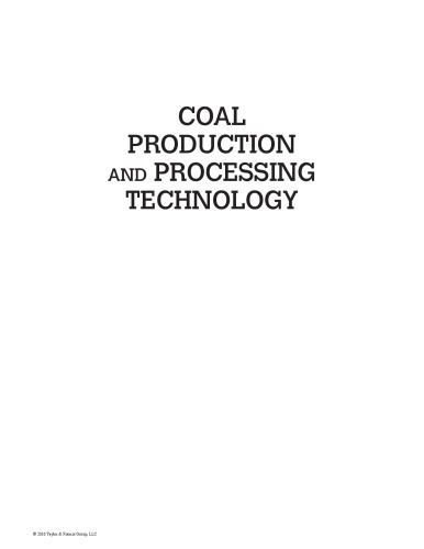 Coal Production And Processing Technology Gupta Rajender Riazi