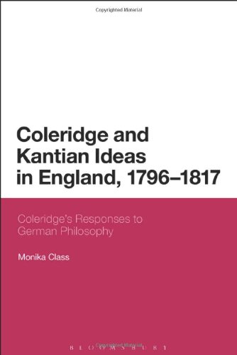 Coleridge And Kantian Ideas In England 17961817 Coleridges Responses To German Philosophy Monika Class
