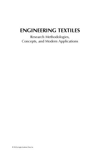 Engineering Textiles Research Methodologies Concepts And Modern Applications Berlin