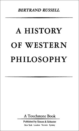 History Of Western Philosophy Russell Bertrand