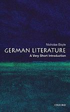 German Literature A Very Short Introduction Boyle Nicholas