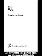 Gravity And Grace 1st Complete English Language Ed Simone Weil
