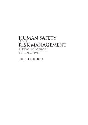 Human Safety And Risk Management 3rd Revised Ed Clarke Sharon Glendon